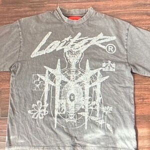 Vintage Washed Graphic Tee in Charcoal